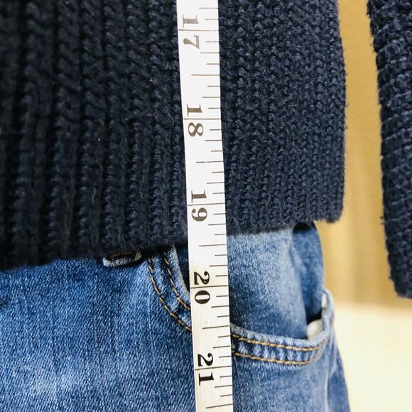 Polo Ralph Lauren Women’s M Rib Knit Cotton Crewneck Sweaters Navy - Picture 8 of 8